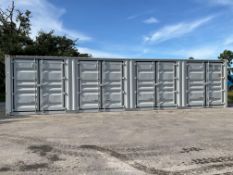 2025 40FT STORAGE CONTAINER, APPROX 102in TALL x 96in WIDE x 40FT DEEP