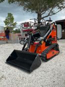 UNUSED 2025SDLOOL SKID STEER LOADER MODEL 36C, GAS POWERED, ELECTRIC START, RUBBER TRACKS, BUCKET