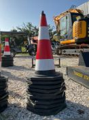 ( 1 ) UNUSED STACK OF SAFETY TRAFFIC CONES, APPROX 10 CONES TOTAL