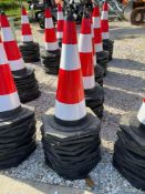 ( 1 ) UNUSED STACK OF SAFETY TRAFFIC CONES, APPROX 10 CONES TOTAL