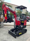 UNUSED 2025VICSECMINI EXCAVATOR MODEL 13, GAS POWERED,RUBBER TRACKS, BUCKET WITH TEETH & THUMB ATT