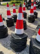 ( 1 ) UNUSED STACK OF SAFETY TRAFFIC CONES, APPROX 10 CONES TOTAL