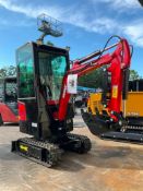 UNUSED 2025 VICSEC CRAWLER EXCAVATOR MODEL , GAS POWERED,ENCLOSED CAB, RUBBER TRACKS, BUCKET WITH T