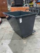 UNUSED 2025 IRANCH PUSH DUMP HOPPER ON WHEELS MODEL IRDH; HANDLE TO PUSH; MANUAL DUMP WITH LATCH;