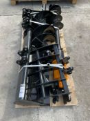 UNUSED 2025 MINI EXCAVATOR ATTACHMENT SET WHICH INCLUDES ( 1 ) BUCKET WITH TEETH ( 1 ) QUICK HITCH