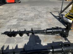 ( 1 ) UNUSED 2025 MIVA AUGER ATTACHMENT FOR EXCAVATOR, APPROX 8in DIA, FITS 1-3 TON EXCAVATOR