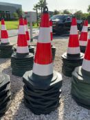 ( 1 ) UNUSED STACK OF SAFETY TRAFFIC CONES, APPROX 10 CONES TOTAL