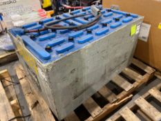( 1 ) FORKLIFT BATTERY; APPROXIMATELY 39 IN L X 25 IN W X 23 IN H ; APPROXIMATELY 2325 LBS
