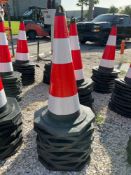 ( 1 ) UNUSED STACK OF SAFETY TRAFFIC CONES, APPROX 10 CONES TOTAL