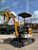 UNUSED 2025 MINI EXCAVATOR MODEL SDLE18P; GAS POWERED; HYDRAULIC THUMB CLAMP; SIDE SWING
