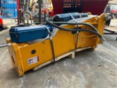 UNUSED 2025 SILENT BREAKER ATTACHMENT MODEL SB45, APPROX DRILL DIA 3in, APPROX HOSE DIA 1/2in