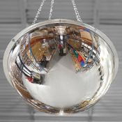 ( 6 ) UNUSED 36in ULINEFULL-DOME SAFETY MIRRORS MODEL H-1885, 4WAY PANORAMIC360, LIGHTWEIGHT SHATT