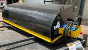 UNUSED 2025 GIYI BOXBROOM SWEEPER ATTACHMENT MODEL BS72 FOR UNIVERSAL SKID STEER, APPROX CLEANING...