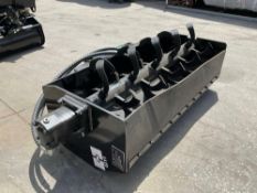 ( 1 ) UNUSED 2025 GIYI ROTARY TILLER ATTACHMENT MODEL GXGJ MINI SKID STEER, APPROX 40in L