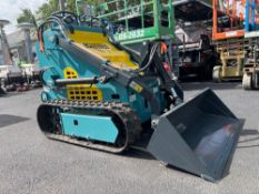 STAND ON SKID STEER LOADER, 13.5 HP ENGINE, RUBBER TRACKS, BUCKET ATTACHMENT