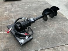 UNUSED 2025 AUGER ATTACHMENT FOR MINI SKID STEER, APPROX 12in DIA