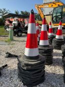 ( 1 ) UNUSED STACK OF SAFETY TRAFFIC CONES, APPROX 10 CONES TOTAL