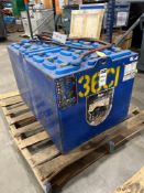 ( 1 ) ENERSYS IRONCLAD WORK HOG FORKLIFT BATTERY; APPROXIMATELY 2335 LBS, APPROXIMATE DIMENSIONS 39