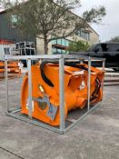 UNUSED 2025 DOUBLE DISCHARGE CONCRETE MIXER ATTACHMENT MODEL DCM-11-250G FOR UNIVERSAL SKID STEER...
