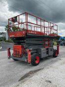 SKYTRAK SJ9250RT SCISSOR LIFT 4X4, DIESEL ENGINE,50' MAX PLATFORM HEIGHT, ROUGH TERRAIN TIRES,