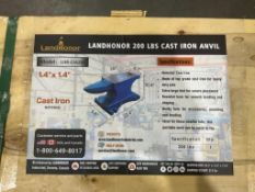 UNUSED LANDHONOR 200LBS CAST IRON ANVIL MODEL LHR-CIA200