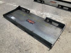 UNUSED LANDHONOR UNIVERSAL ADAPTER PLATE ATTACHMENT SKID STEER, APPROX 45in W **FREE LOADING ASSIS