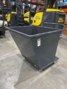 UNUSED 2025 IRANCH PUSH DUMP HOPPER ON WHEELS MODEL IRDH; HANDLE TO PUSH; MANUAL DUMP WITH LATCH;