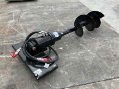 UNUSED 2025 AUGER ATTACHMENT FOR MINI SKID STEER, APPROX 12in DIA