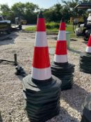 ( 1 ) UNUSED STACK OF SAFETY TRAFFIC CONES, APPROX 10 CONES TOTAL