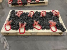 UNUSED LANDHONOR 5/16 7FT DOUBLE LEGS LIFTING CHAIN SLINGS MODEL LHR-G80, ( 8 ) PCS **FREE LOADING
