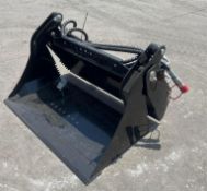 ( 1 ) UNUSED 2025GIYI 4-IN-1 BUCKET ATTACHMENT MODEL GY-XKH39F FOR MINI SKID STEER, APPROX 39in