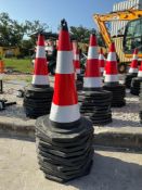 ( 1 ) UNUSED STACK OF SAFETY TRAFFIC CONES, APPROX 10 CONES TOTAL
