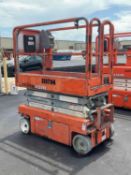 2018 SNORKEL SCISSOR LIFT MODEL S3219E ANSI , ELECTRIC, APPROX MAX PLATFORM HEIGHT 19FT, NON MARK...