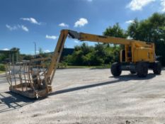 2015 HAULOTTE ARTICULATED BOOM LIFT MODEL HA80 JRT, DIESEL, APPROX MAX PLATFORM HEIGHT 77FT, APPROX