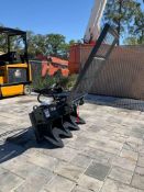 UNUSED LANDHONOR 15,000LBS HYDRAULIC WINCH ATTACHMENT FOR UNIVERSAL SKID STEER