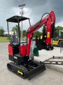 UNUSED 2025VICSECMINI EXCAVATOR MODEL 13, GAS POWERED,RUBBER TRACKS, BUCKET WITH TEETH & THUMB AT