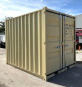 10FT OFFICE / STORAGE CONTAINER, FORK POCKETS WITH SIDE DOOR ENTRANCE & SIDE WINDOW
