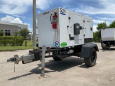 2018 DOOSAN INFRACORE PORTABLE POWER GENERATOR MODEL G25WDO-T4F, TRAILER MOUNTED, DIESEL , BILL OF