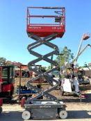 SKYJACK SCISSOR LIFT MODEL SJIII 3219, ELECTRIC, APPROX MAX PLATFORM HEIGHT 19FT, NON MARKING TIR...