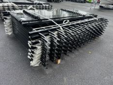 UNUSED METAL FENCING PANELS (QTY 40), 5'x7' PER PANEL, POST AND HARDWARE INCLUDED