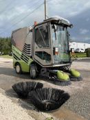 APPLIED SWEEPER 525 HI-SPEED GREEN MACHINE, DIESEL, KUBOTA ENGINE, ENCLOSED CAB,
