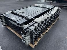 UNUSED METAL FENCING PANELS (QTY 40), 5'x7' PER PANEL, POST AND HARDWARE INCLUDED