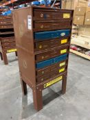 LAWSON METAL INDUSTRIAL DRAWER HARDWARE CABINET; APPROXIMATELY21 IN L x 17 IN W X 45 IN T