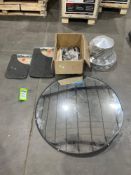 LOT OF AUTOMOTIVE PARTS; INCLUDING MUD FLAPS, HUB CAPS, AND OTHER MISCELLANEOUS PARTS