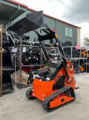 UNUSED 2025SDLOOL SKID STEER LOADER MODEL 36C, GAS POWERED, ELECTRIC START, RUBBER TRACKS, BUCKET A