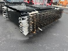 UNUSED METAL FENCING PANELS (QTY 40), 5'x7' PER PANEL, POST AND HARDWARE INCLUDED