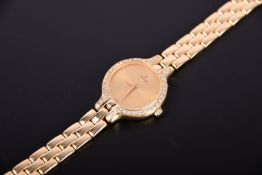 14K Gold Concord Armbanduhr mit Diamanten