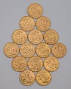 UK Investment: 15×1 Sovereign Goldmünzen, St. Georg & Drache