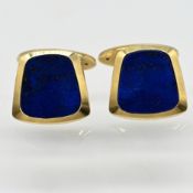 Paar Manschettenknöpfe mit Lapislazuli, 70er Jahre