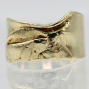 Goldener, geschmiedeter Ring, 20. Jh.